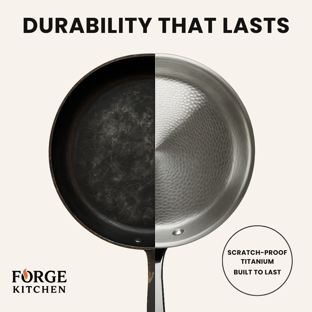 Forge Kitchen Titanium Hammered Pan