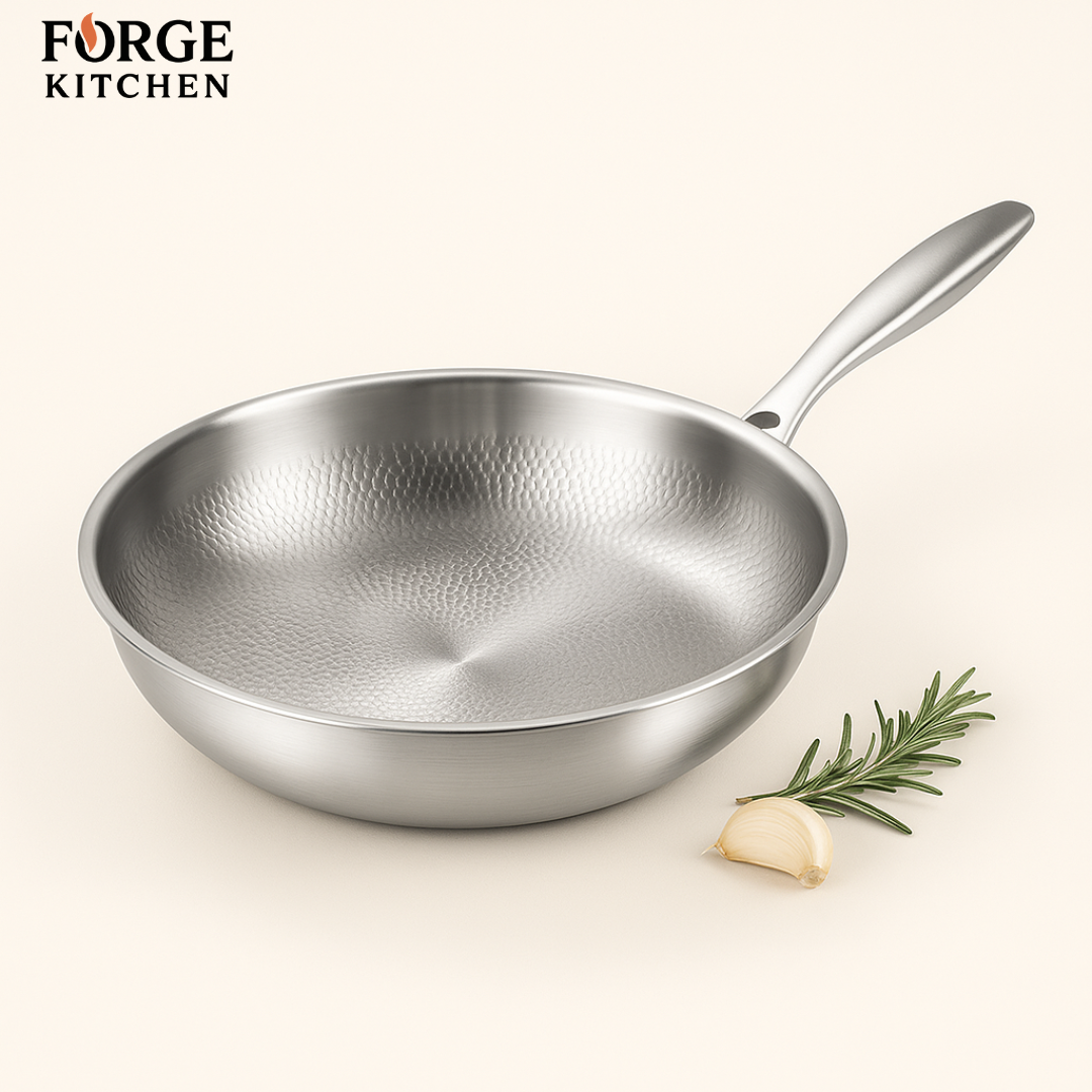Forge Kitchen Titanium Flat-Bottom Wok